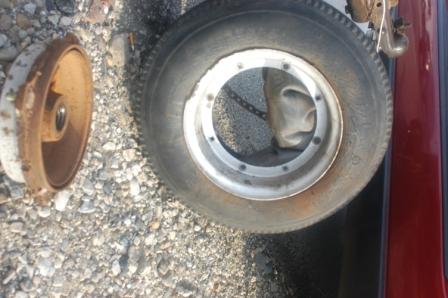 original tires from 1981 ?<br />fall apart when towed at 55 mph.